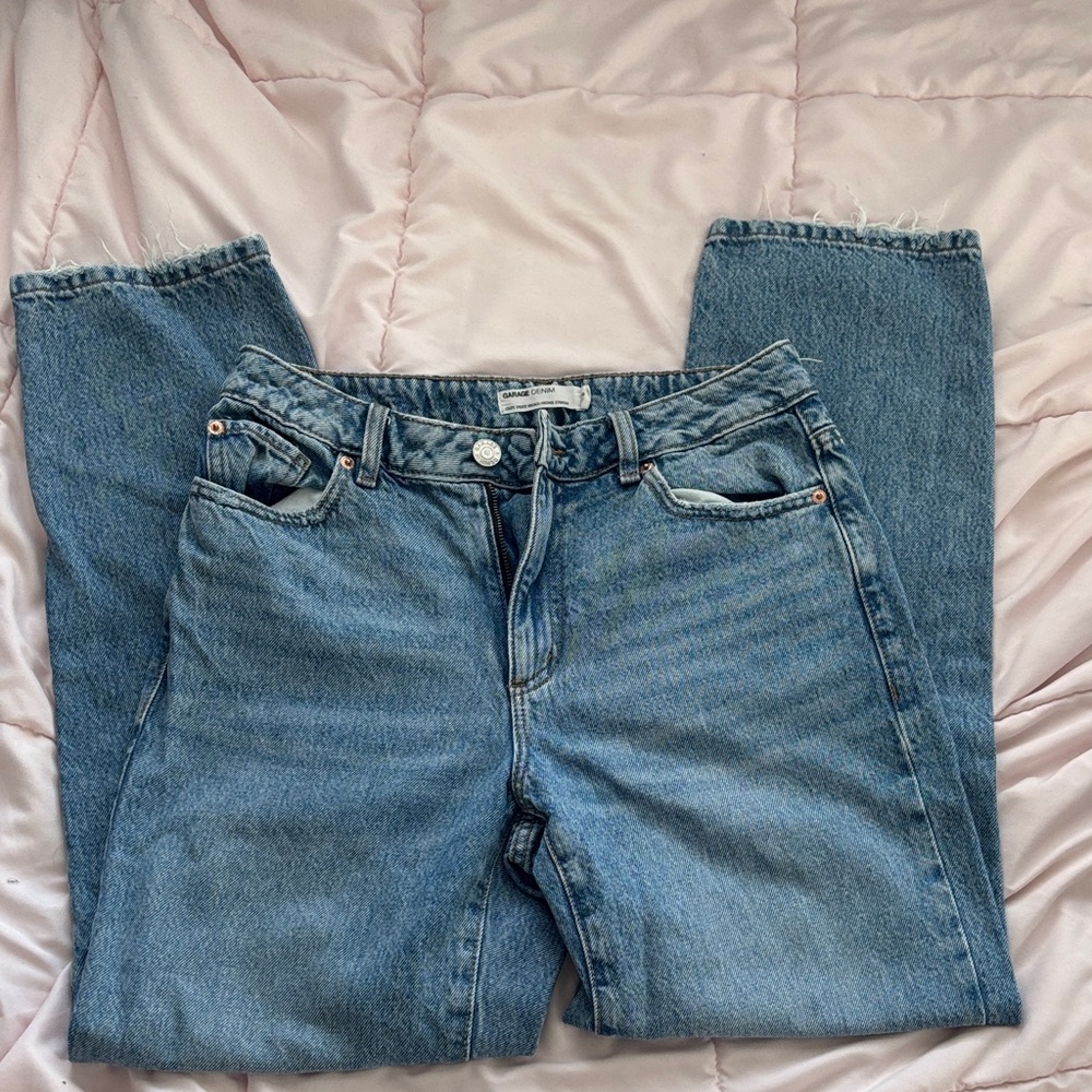 Garage Blue Straight Leg Jeans